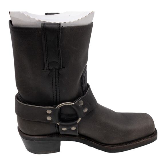 Frye Smoke Harness 8R Leather Distressed Square Toe Ankle Boots 5.5 - Picture 4 of 13